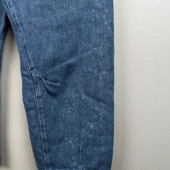 Free People We the Free Osaka Barrel Leg Jeans Mid Rise 28 in Calypso Blue Boho - Picture 7 of 12